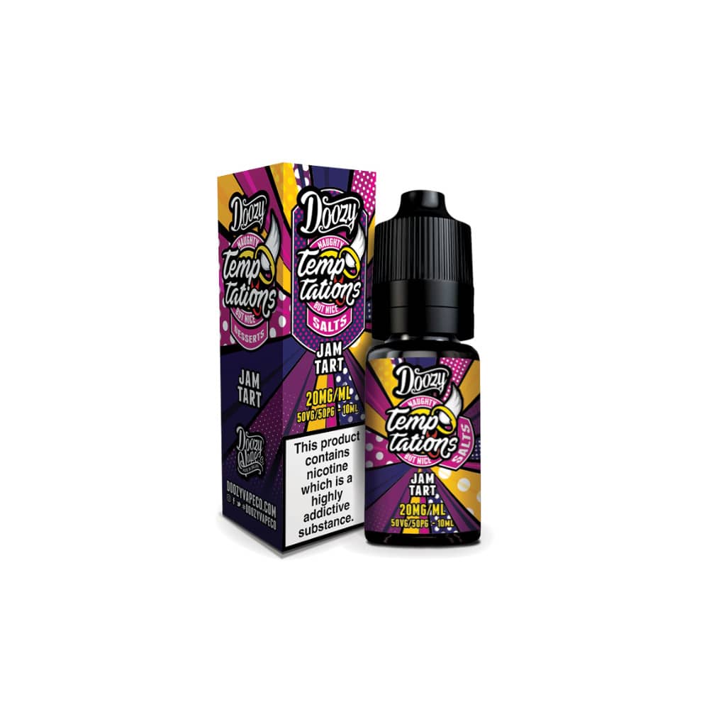Doozy Temptation Nic Salts e liquids 10ml Jam Tart 20mg