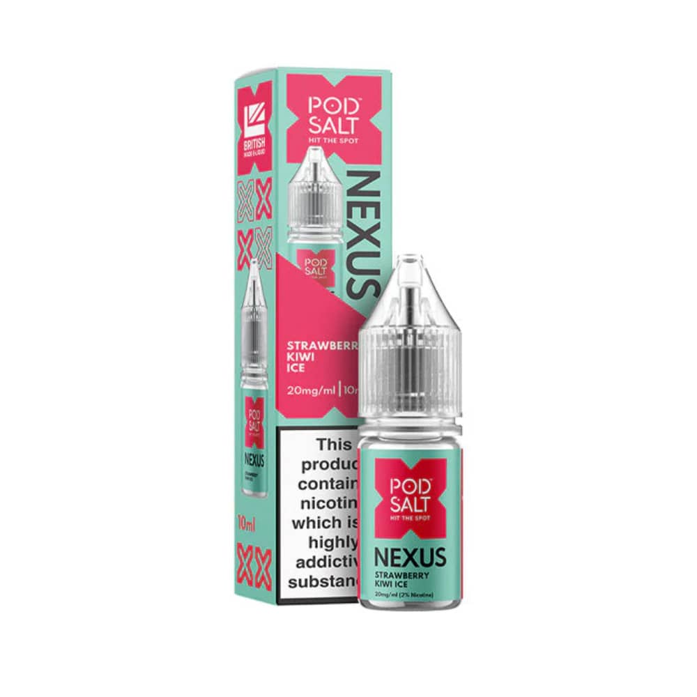 Pod Salt Nexus e liquids 10ml Strawberry Kiwi Ice 10mg
