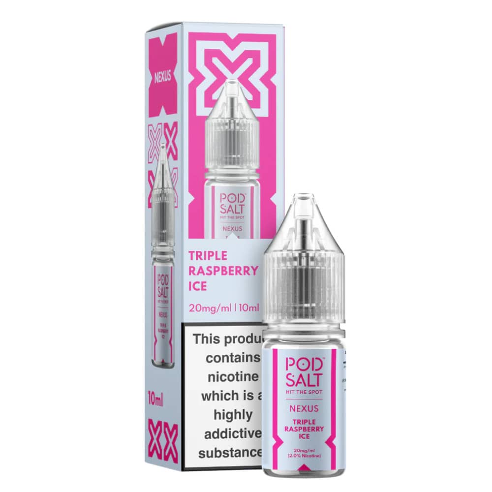 Pod Salt Nexus e liquids 10ml Triple Raspberry Ice 20mg
