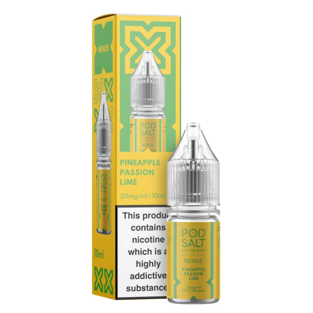 Pod Salt Nexus e liquids 10ml Pineapple Passion Lime 10mg