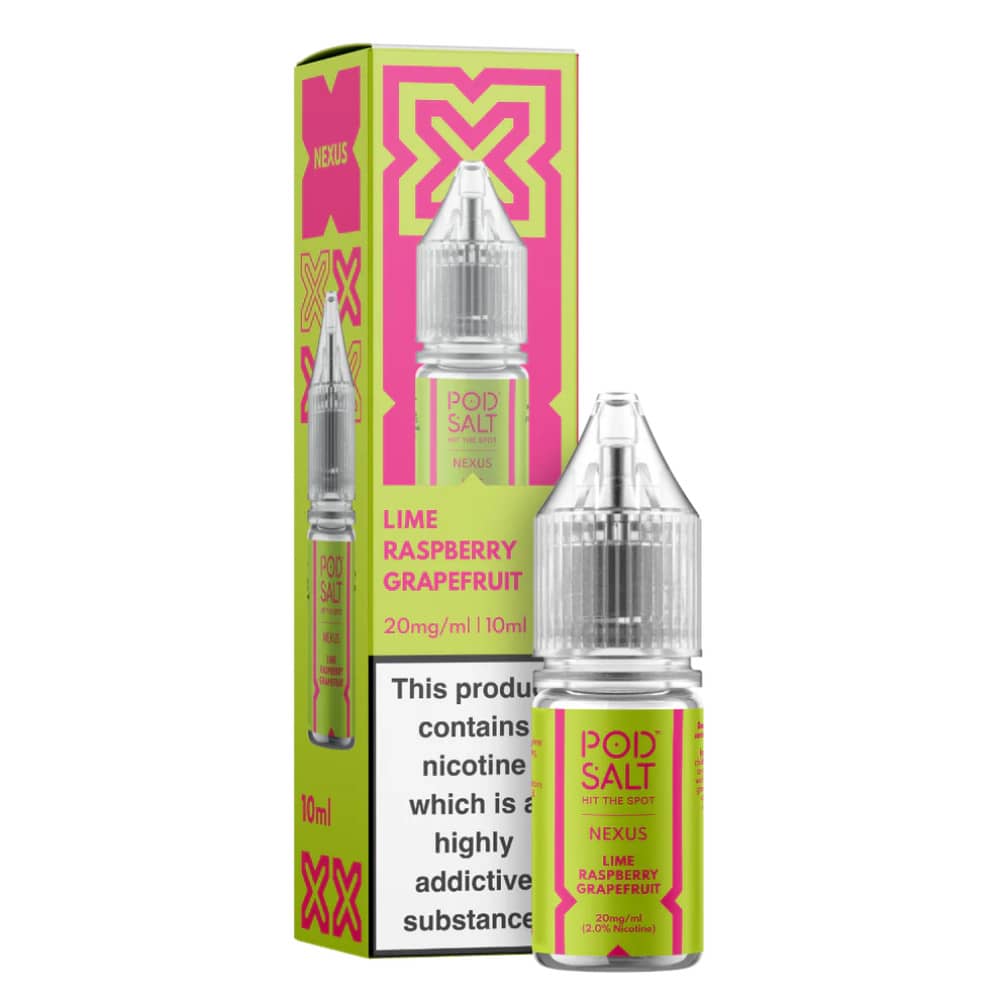 Pod Salt Nexus e liquids 10ml Lime Raspberry Grapefruit 10mg