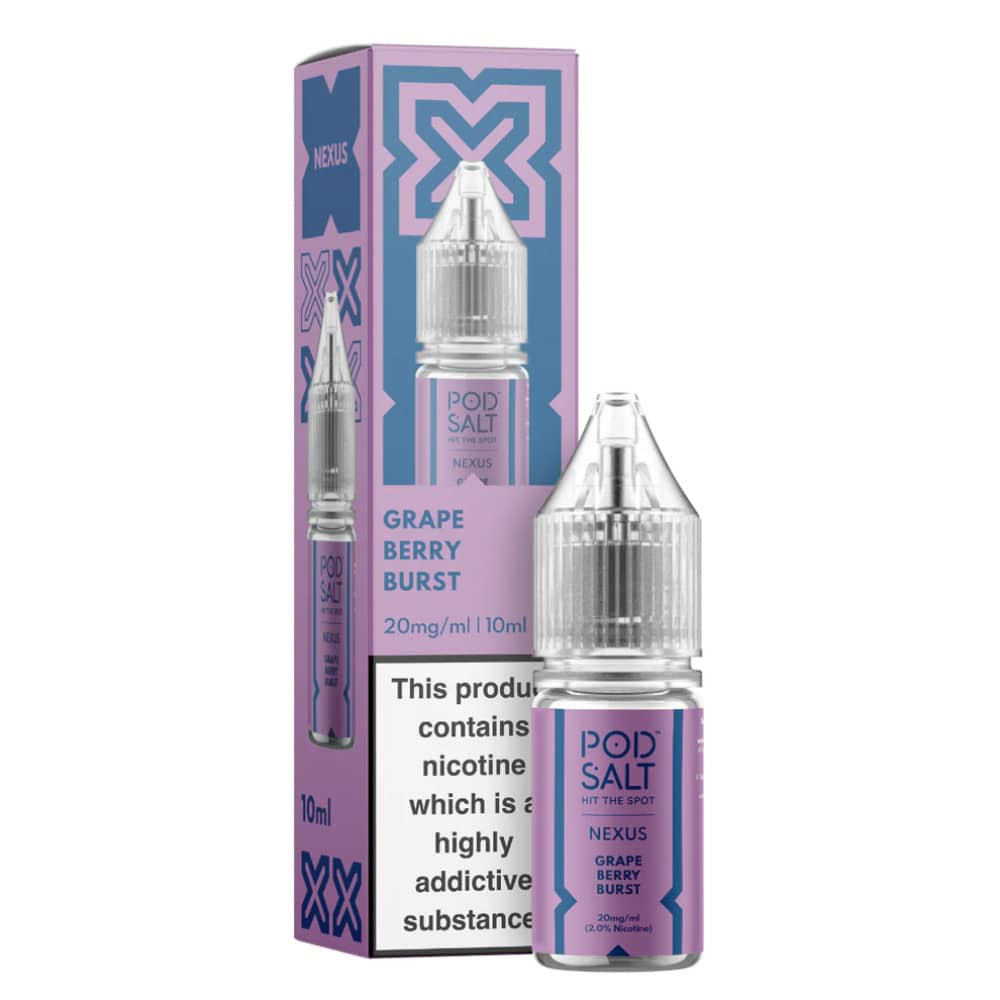 Pod Salt Nexus e liquids 10ml Grape Berry Burst 10mg