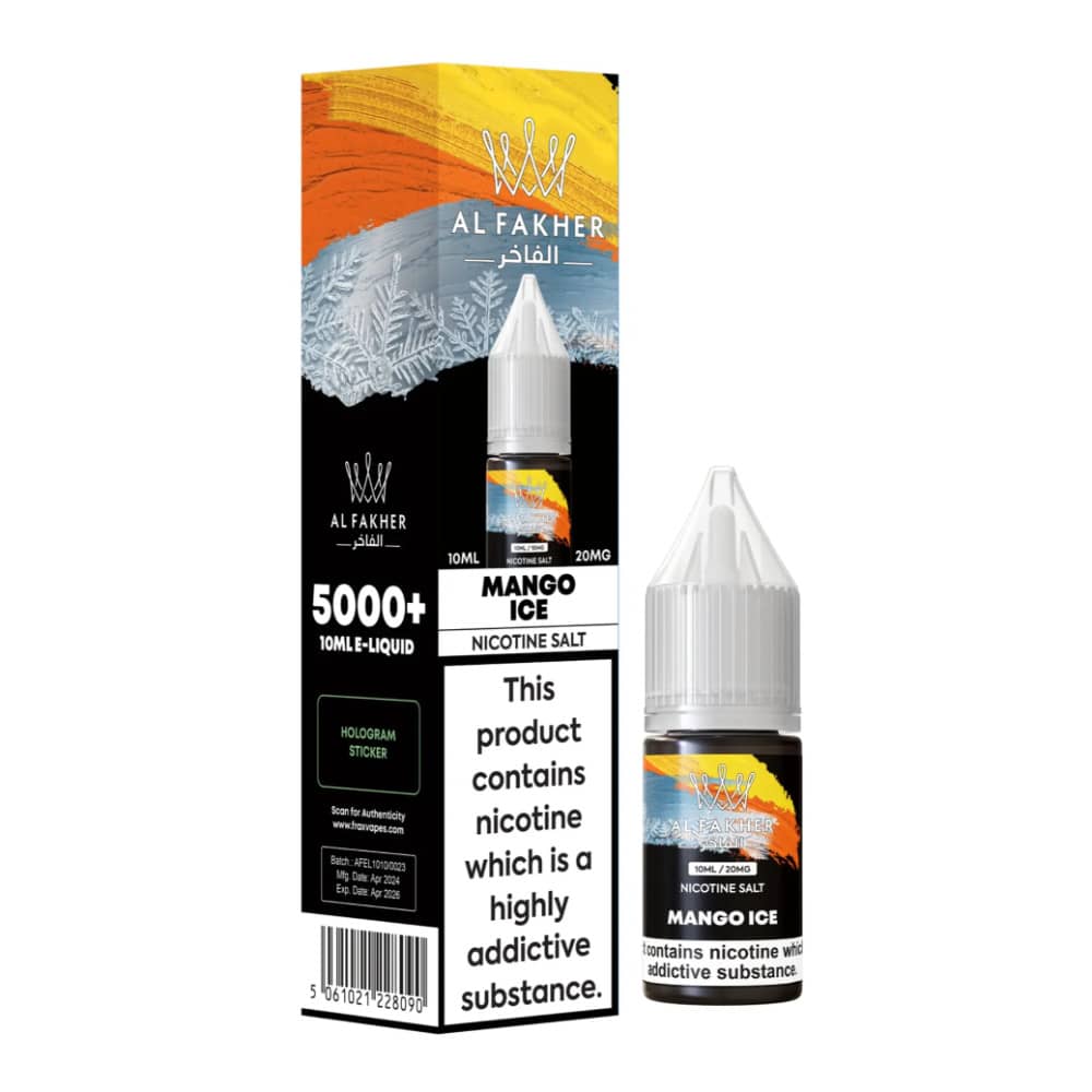 Al Fakher Nic Salts e liquids 10ml Mango Ice 20mg