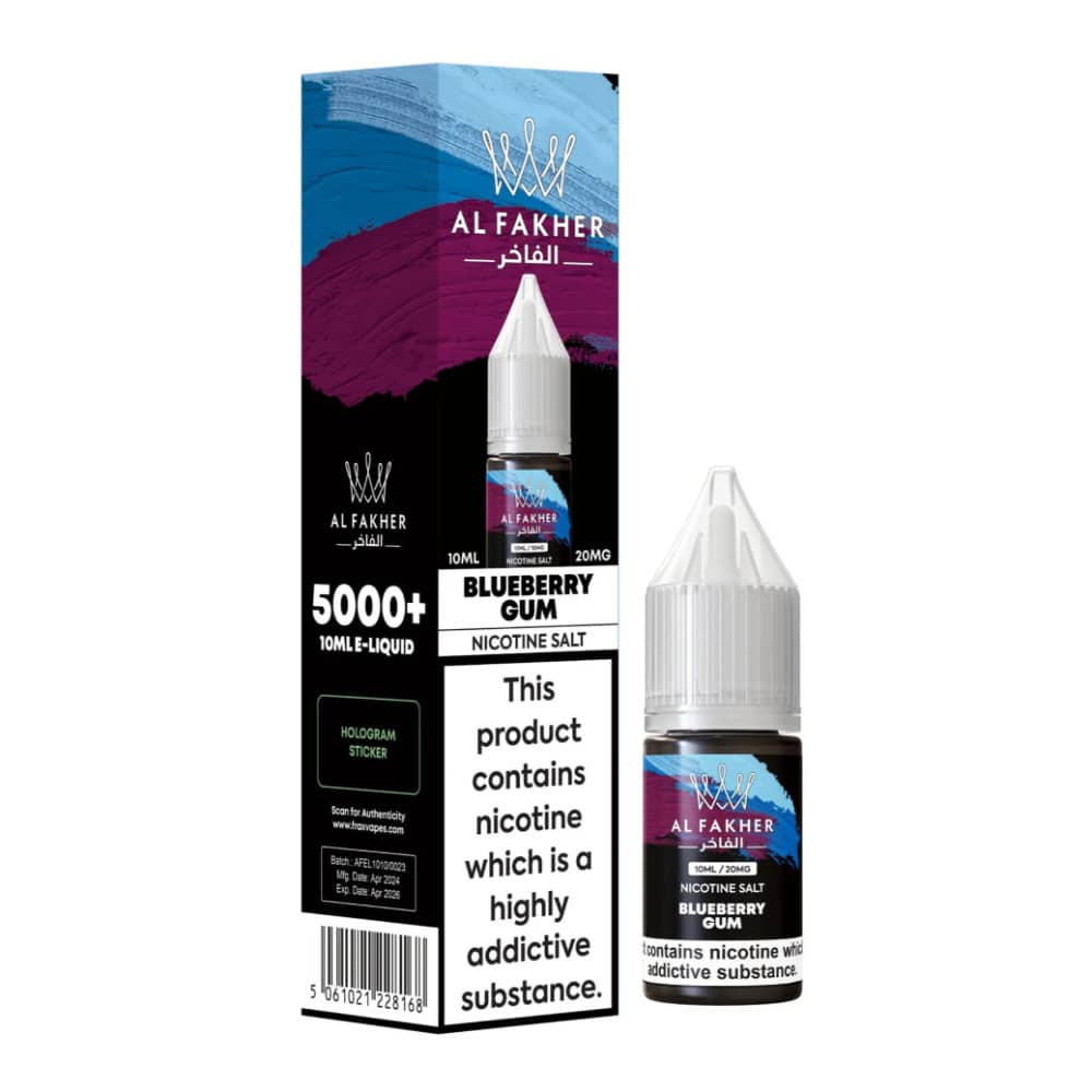 Al Fakher Nic Salts e liquids 10ml Blueberry Gum 10mg