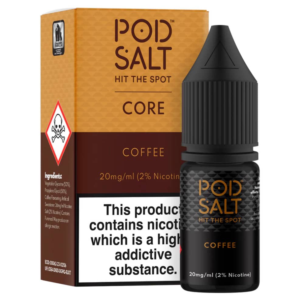 Pod Salt Core Nic Salts e liquids 10ml Coffee 11mg