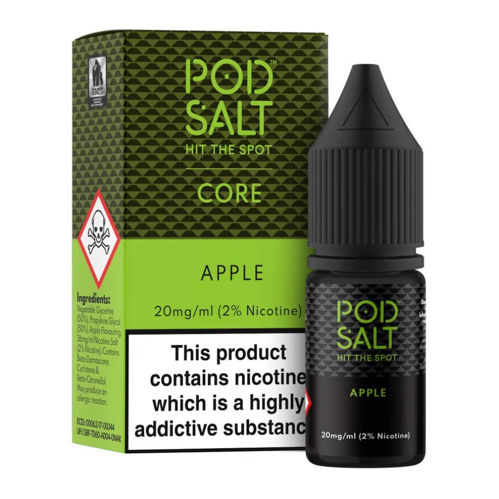 Pod Salt Core Nic Salts e liquids 10ml Apple 20mg