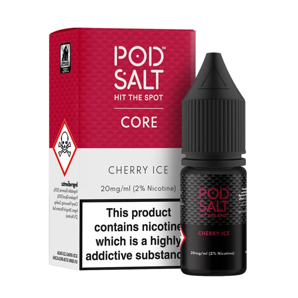 Pod Salt Core Nic Salts e liquids 10ml Cherry Ice 11mg