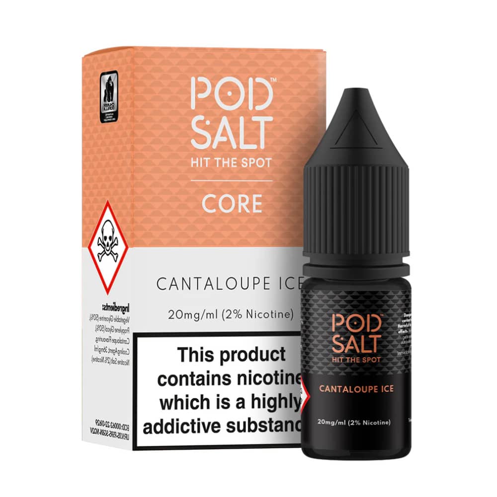 Pod Salt Core Nic Salts e liquids 10ml Cantaloupe Ice 11mg