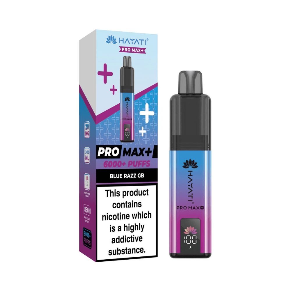 Hayati Pro Max Plus 6000 Prefilled Vape Kit Blue Razz GB