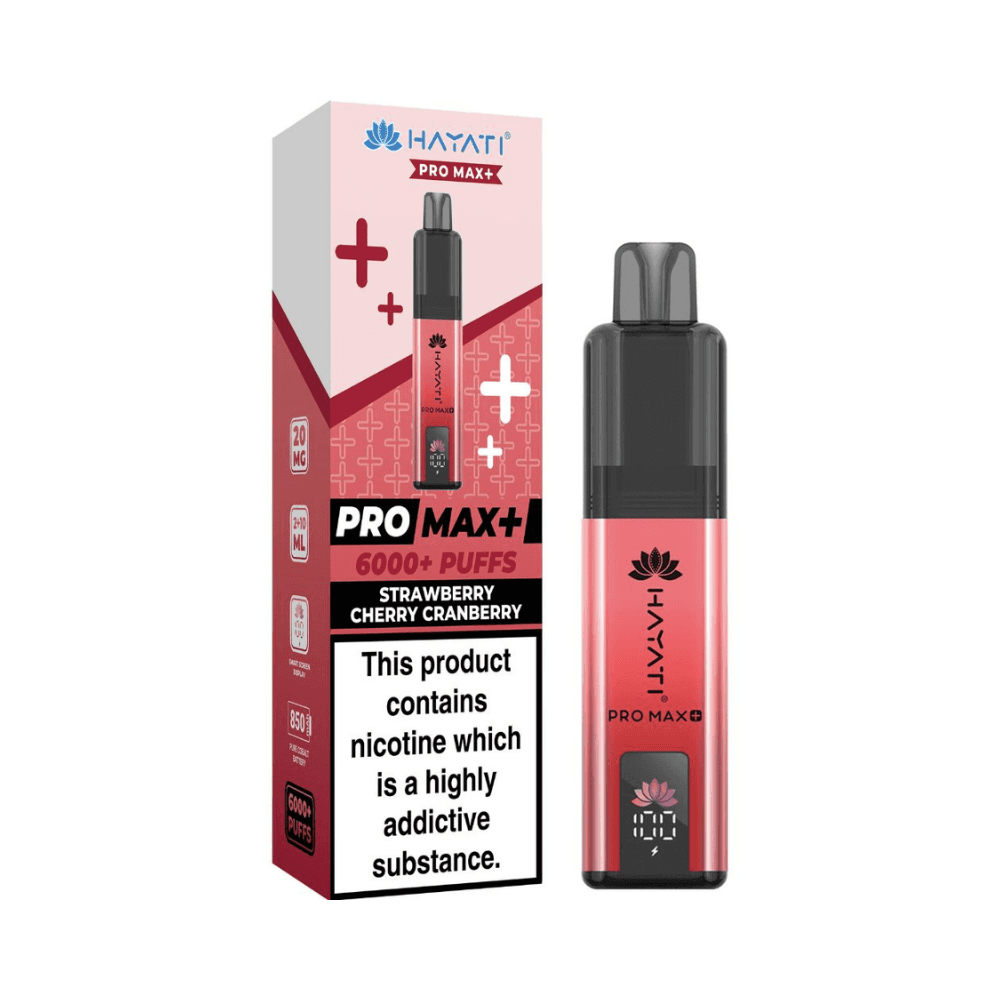 Hayati Pro Max Plus 6000 Prefilled Vape Kit Strawberry Cherry Cranberry