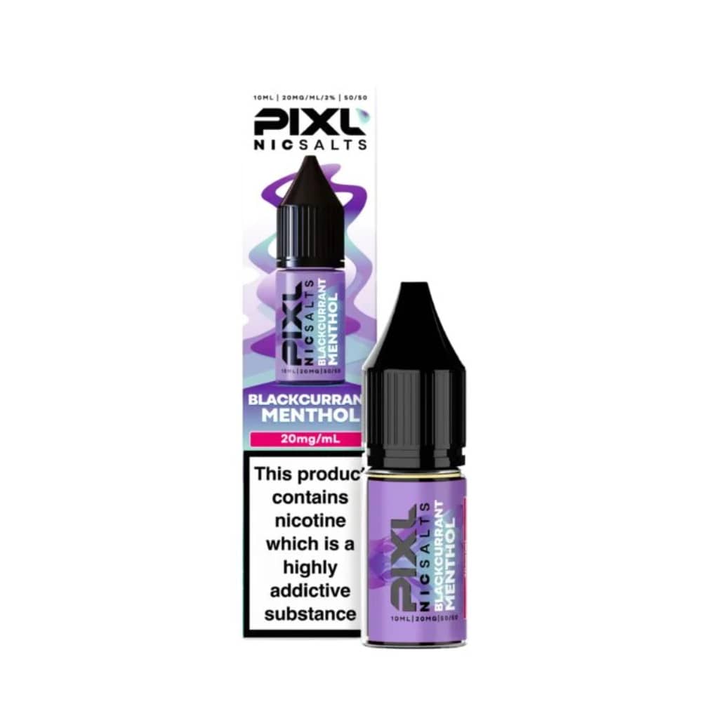 Pixl Nic Salts 10ml E liquids Blackcurrant Menthol 10mg